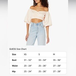 GUESS Women's Off Shoulder Cropped Jun Shirt